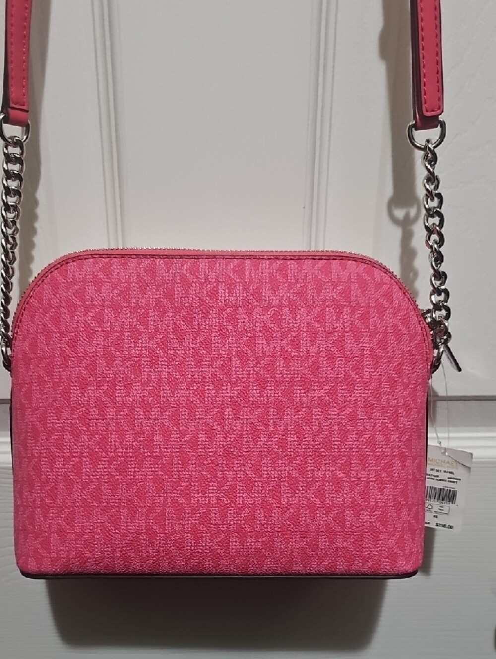 Michael Kors Pink & Cream Signature Crossbody - Picture 6 of 10